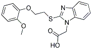 (2-([2-(2-METHOXYPHENOXY)ETHYL]THIO)-1H-BENZIMIDAZOL-1-YL)ACETIC ACID 结构式