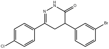 4-(3-Bromophenyl)-6-(4-chlorophenyl)-4,5-dihydro-3(2H)-pyridazinone 结构式