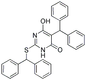 5-BENZHYDRYL-2-(BENZHYDRYLTHIO)-6-HYDROXYPYRIMIDIN-4(3H)-ONE 结构式