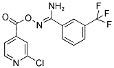 O1-[(2-CHLORO-4-PYRIDYL)CARBONYL]-3-(TRIFLUOROMETHYL)BENZENE-1-CARBOHYDROXIMAMIDE 结构式