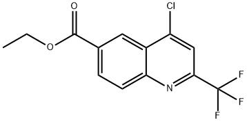4-氯-2-(三氟甲基)喹啉-6-羧酸乙酯 结构式