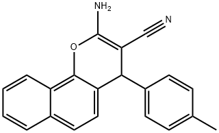 2-AMINO-4-(4-METHYLPHENYL)-4H-BENZO[H]CHROMENE-3-CARBONITRILE 结构式
