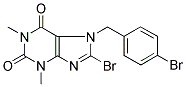 8-Bromo-7-(4-bromobenzyl)-1,3-dimethyl-2,3,6,7-tetrahydro-1H-purine-2,6-dione 结构式
