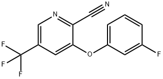 3-(3-FLUOROPHENOXY)-5-(TRIFLUOROMETHYL)-2-PYRIDINECARBONITRILE 结构式