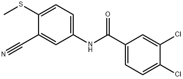 3,4-二氯-N-(3-氰基-4-(甲硫基)苯基)苯甲酰胺 结构式