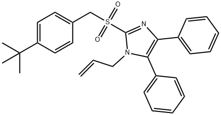 1-Allyl-2-([4-(tert-butyl)benzyl]sulfonyl)-4,5-diphenyl-1H-imidazole 结构式