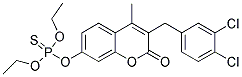 3-(3,4-DICHLOROBENZYL)-7-[(DIETHOXYPHOSPHOROTHIOYL)OXY]-4-METHYL-2H-2-CHROMENONE 结构式