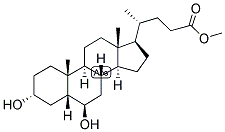 5-beta-Cholanic acid-3-alpha, 6-beta-diol methyl ester 结构式