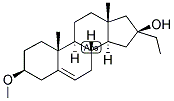 5-Androsten-16alpha-ethyl-3beta,16beta-diol 3-methyl ether 结构式