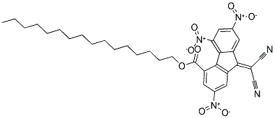 HEXADECYL 9-(DICYANOMETHYLENE)-2,5,7-TRINITRO-9H-4-FLUORENECARBOXYLATE 结构式