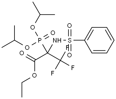 Ethyl 2-(diisopropoxyphosphoryl)-3,3,3-trifluoro-2-[(phenylsulfonyl)amino]propanoate 结构式