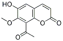 8-乙酰-6-羟基-7-甲氧基香豆素 结构式