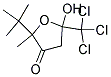 2-TERT-BUTYL-5-HYDROXY-2-METHYL-5-(TRICHLOROMETHYL)DIHYDROFURAN-3(2H)-ONE 结构式