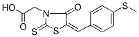 {(5E)-5-[4-(Methylthio)benzylidene]-4-oxo-2-thioxo-1,3-thiazolidin-3-yl}acetic acid 结构式