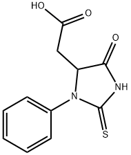 (5-OXO-3-PHENYL-2-THIOXO-IMIDAZOLIDIN-4-YL)-ACETIC ACID 结构式
