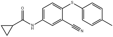N-(3-氰基-4-(对甲苯硫基)苯基)环丙烷甲酰胺 结构式