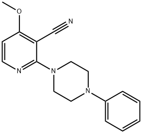 4-甲氧基-2-(4-苯基哌嗪-1-基)烟腈 结构式