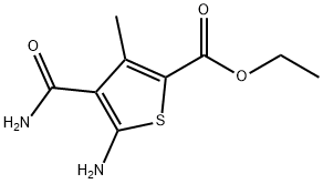 5-氨基-4-氨基甲酰基-3-甲基噻吩-2-羧酸乙酯 结构式