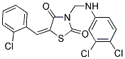 (5E)-5-(2-Chlorobenzylidene)-3-{[(3,4-dichlorophenyl)amino]methyl}-1,3-thiazolidine-2,4-dione 结构式