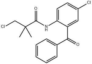 N-(2-BENZOYL-4-CHLOROPHENYL)-3-CHLORO-2,2-DIMETHYLPROPANAMIDE 结构式