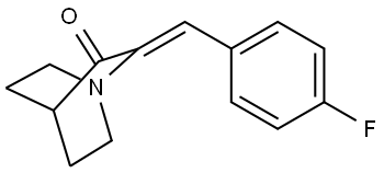 (2Z)-2-[(4-氟苯基)亚甲基] -1-氮杂双环[2.2.2]辛烷 -3-酮 结构式