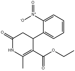 ETHYL 2-METHYL-4-(2-NITROPHENYL)-6-OXO-1,4,5,6-TETRAHYDRO-3-PYRIDINECARBOXYLATE 结构式