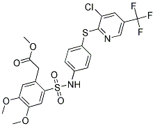 METHYL 2-(2-(((4-(3-CHLORO-5-(TRIFLUOROMETHYL)(2-PYRIDYLTHIO))PHENYL)AMINO)SULFONYL)-4,5-DIMETHOXYPHENYL)ACETATE 结构式