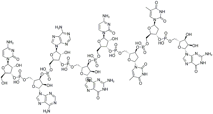 CAAGCTTG, 5'-NON-PHOSPHORYLATED 结构式