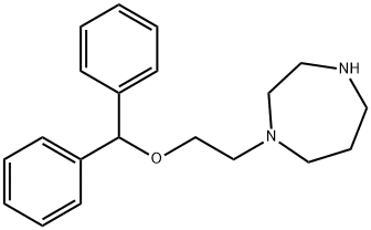 1-[2-(BENZHYDRYLOXY)ETHYL]-1,4-DIAZEPANE 结构式