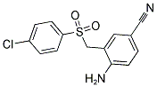 4-AMINO-3-[[(4-CHLOROPHENYL)SULFONYL]METHYL]BENZENECARBONITRILE 结构式