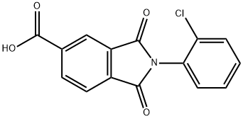 2-(2-氯苯基)-2,3-二氢-1,3-二氧代-1H-异吲哚-5-羧酸 结构式