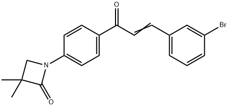 1-(4-[3-(3-BROMOPHENYL)ACRYLOYL]PHENYL)-3,3-DIMETHYL-2-AZETANONE 结构式