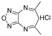 5,7-Dimethyl-6H-[1,2,5]oxadiazolo[3,4-b][1,4]diazepine hydrochloride 结构式