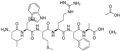 L-LEU-TRP-MET-ARG-PHE-ALA ACETATE H2O 结构式