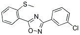 2-[3-(3-CHLOROPHENYL)-1,2,4-OXADIAZOL-5-YL]PHENYL METHYL SULFIDE 结构式