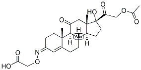 4-PREGNEN-17,21-DIOL-3,11,20-TRIONE 21-ACETATE 3-O-CARBOXYMETHYLOXIME 结构式