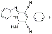 1-AMINO-3-(4-FLUORO-PHENYL)-BENZO[4,5]IMIDAZO[1,2-A]PYRIDINE-2,4-DICARBONITRILE 结构式