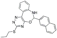 6-(2-NAPHTHYL)-3-(PROPYLTHIO)-6,7-DIHYDRO[1,2,4]TRIAZINO[5,6-D][3,1]BENZOXAZEPINE 结构式