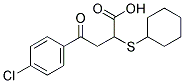 4-(4-Chlorophenyl)-2-(cyclohexylsulfanyl)-4-oxobutanoic acid 结构式