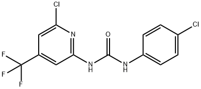 N-(4-CHLOROPHENYL)-N'-[6-CHLORO-4-(TRIFLUOROMETHYL)-2-PYRIDYL]UREA 结构式