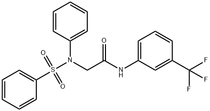 2-[(PHENYLSULFONYL)ANILINO]-N-[3-(TRIFLUOROMETHYL)PHENYL]ACETAMIDE 结构式