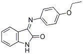 3-(AZA(4-ETHOXYPHENYL)METHYLENE)INDOLIN-2-ONE 结构式