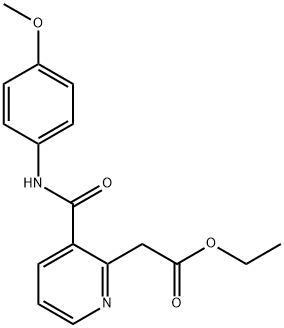 ETHYL 2-(3-[(4-METHOXYANILINO)CARBONYL]-2-PYRIDINYL)ACETATE 结构式