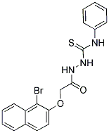1-(2-(1-BROMO(2-NAPHTHYLOXY))ACETYL)-4-PHENYL-3-THIOSEMICARBAZIDE 结构式