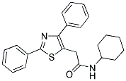 N-CYCLOHEXYL-2-(2,4-DIPHENYL-1,3-THIAZOL-5-YL)ACETAMIDE 结构式