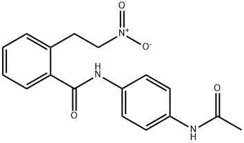 N-[4-(ACETYLAMINO)PHENYL]-2-(2-NITROETHYL)BENZENECARBOXAMIDE 结构式