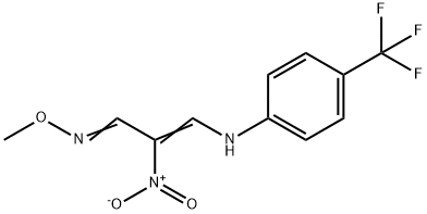 2-NITRO-3-[4-(TRIFLUOROMETHYL)ANILINO]ACRYLALDEHYDE O-METHYLOXIME 结构式