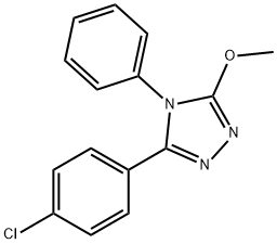 5-(4-CHLOROPHENYL)-3-METHOXY-4-PHENYL-1,2,4-TRIAZOLE 结构式