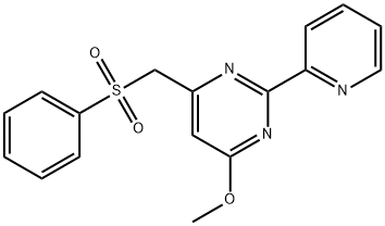 4-METHOXY-6-[(PHENYLSULFONYL)METHYL]-2-(2-PYRIDINYL)PYRIMIDINE 结构式