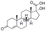 4-ANDROSTEN-17-ALPHA-OL-3-ONE-17-BETA-CARBOXYLIC ACID 结构式